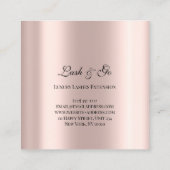 Roos Roze Makeup Artist Lashes Extension Microblad Vierkante Visitekaartje (Achterkant)