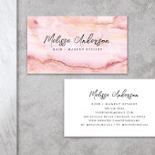 Roos Roze Marmer Luxe esthetisch Visitekaartje