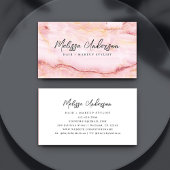 Roos Roze Marmer Luxe esthetisch Visitekaartje
