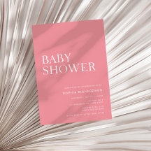 Roos Roze Minimalistisch Baby shower