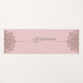 Roos Roze Namaste Script Mandala Yogamat (Voorkant (horizontaal))