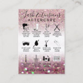 Roos Roze olielaseuitbreidingspictogram Visitekaartje (Voorkant)