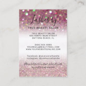 Roos Roze olielaseuitbreidingspictogram Visitekaartje (Achterkant)