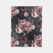  Roos Roze Paars en grijs patroon Fleece Deken (Voorkant)