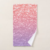 Roos roze paarse lavendel faux schittert glitters bad handdoek (Handdoek)