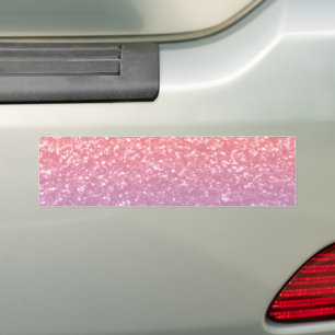 Roos roze paarse lavendel faux schittert glitters bumpersticker