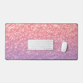 Roos roze paarse lavendel faux schittert glitters bureaumat (Keyboard & Muis)