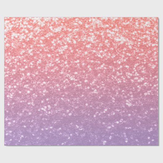 Roos roze paarse lavendel faux schittert glitters cadeaupapier (Vlak)