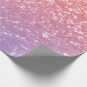 Roos roze paarse lavendel faux schittert glitters cadeaupapier (Hoek)