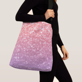 Roos roze paarse lavendel faux schittert glitters crossbody tas