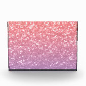 Roos roze paarse lavendel faux schittert glitters fotoblokken (Voorkant)