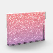 Roos roze paarse lavendel faux schittert glitters fotoblokken (Links)