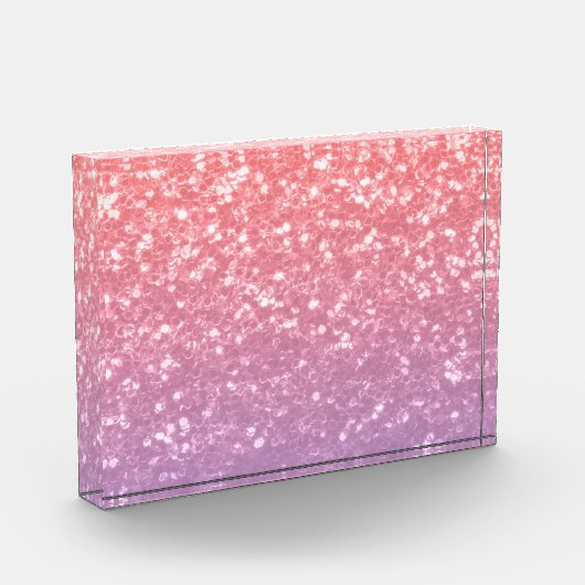 Roos roze paarse lavendel faux schittert glitters fotoblokken (Links)