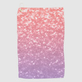 Roos roze paarse lavendel faux schittert glitters golfhanddoek (Voorkant)