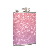 Roos roze paarse lavendel faux schittert glitters heupfles (Rechts)