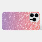 Roos roze paarse lavendel faux schittert glitters iPhone hoesje (Achterkant horizontaal)