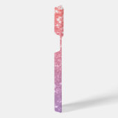 Roos roze paarse lavendel faux schittert glitters iPhone hoesje (Rechterkant)