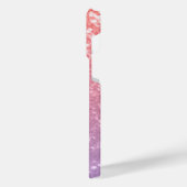 Roos roze paarse lavendel faux schittert glitters iPhone hoesje (Linkerkant)