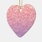 Roos roze paarse lavendel faux schittert glitters keramisch ornament (Links)