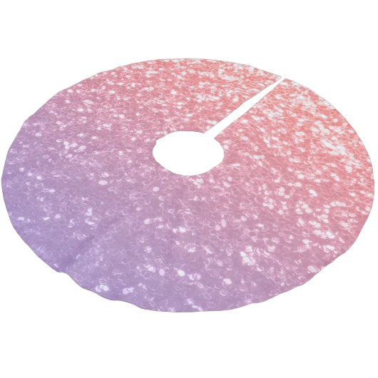 Roos roze paarse lavendel faux schittert glitters kerstboom rok (Gekanteld)