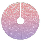 Roos roze paarse lavendel faux schittert glitters kerstboom rok (Voorkant)