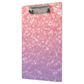 Roos roze paarse lavendel faux schittert glitters klembord (Links)