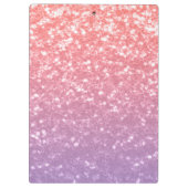 Roos roze paarse lavendel faux schittert glitters klembord (Achterkant)