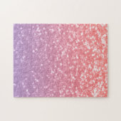 Roos roze paarse lavendel faux schittert glitters legpuzzel (Horizontaal)