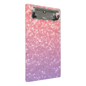 Roos roze paarse lavendel faux schittert glitters mini klembord (Schuin)