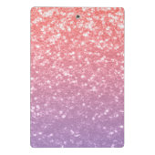 Roos roze paarse lavendel faux schittert glitters mini klembord (Achterkant)