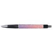 Roos roze paarse lavendel faux schittert glitters pen (Voorkant)