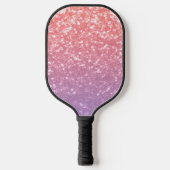 Roos roze paarse lavendel faux schittert glitters pickleball paddle (Voorkant)