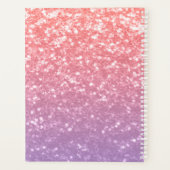 Roos roze paarse lavendel faux schittert glitters planner (Achterkant)