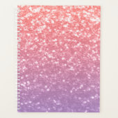 Roos roze paarse lavendel faux schittert glitters planner (Voorkant)