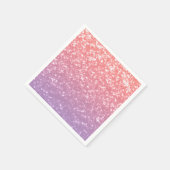 Roos roze paarse lavendel faux schittert glitters servet (Hoek)