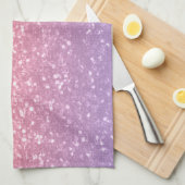 Roos roze paarse lavendel faux schittert glitters theedoek (Quarter Fold)