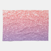 Roos roze paarse lavendel faux schittert glitters theedoek (Horizontaal)