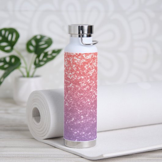 Roos roze paarse lavendel faux schittert glitters waterfles (Yoga)