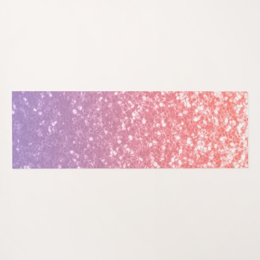 Roos roze paarse lavendel faux schittert glitters yogamat (Achterkant (horizontaal))