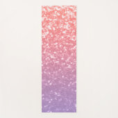 Roos roze paarse lavendel faux schittert glitters yogamat (Voorkant)