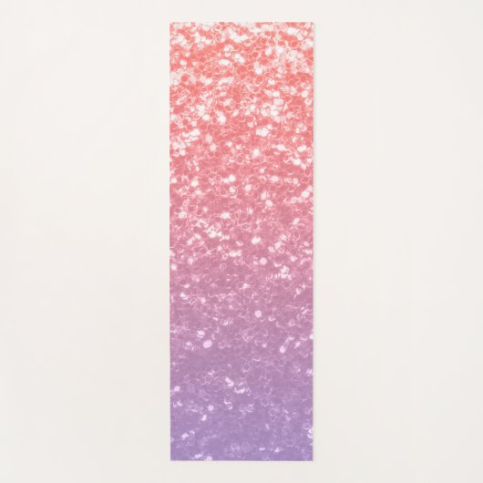 Roos roze paarse lavendel faux schittert glitters yogamat (Voorkant)