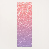 Roos roze paarse lavendel faux schittert glitters yogamat (Achterkant)