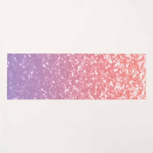 Roos roze paarse lavendel faux schittert glitters yogamat (Voorkant (horizontaal))
