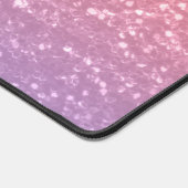 Roos roze paarse lavendel sparkles Custom Name Bureaumat (Hoek)
