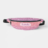 Roos roze paarse lavendel sparkles Custom Name Heuptasje (Voorkant)