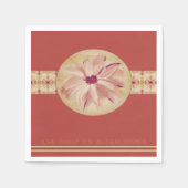 Roos roze patroon met Floral geaccentreerd Servet (Voorkant)