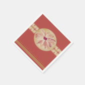 Roos roze patroon met Floral geaccentreerd Servet (Hoek)