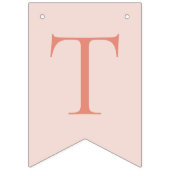 Roos Roze & Perzik Bloemen Bunting Banner (Eerste vlag)