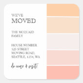 Roos Roze Perzikbeweging Aankondiging Vierkante Sticker (Voorkant)