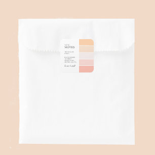 Roos Roze Perzikbeweging Aankondiging Vierkante Sticker